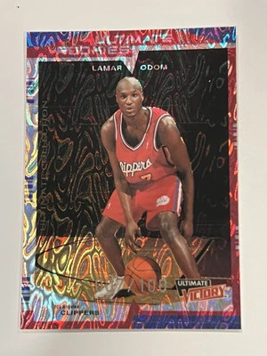 1999 Ultimate Victory Basketball RC Lamar Odom Rookie 007/100 Rare Jersey Number - Image 1 of 4