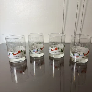 SELTEN RARITÄT Lenox Schlittenfahrt Double Old Fashioned 4er Set Gläser - Bild 1 von 24