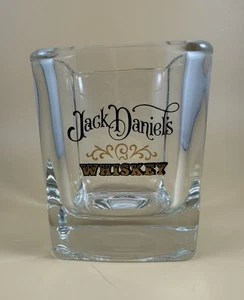 Jack Daniels Whiskey Square Lowball Rocks Glas schöner goldener Schriftzug hervorragender Zustand Zustand - Bild 1 von 3