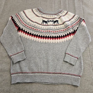 Suéter Suéter Tommy Hilfiger Para Mujer Fair Isle Ciervo Tejido Apretado Talla Grande - Imagen 1 de 9