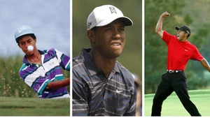 Young Tiger Woods Vintage Style - Iconic Golf Legend - 8x10 Glossy Printed Photo - Bild 1 von 1