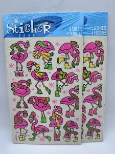 Hojas adhesivas American Greetings rosa flamenco 2 paquetes 4 hojas Ea Winter - Imagen 1 de 4