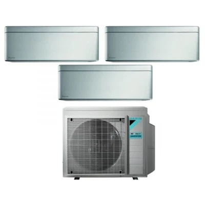 Condizionatore Daikin Bluevolution Trial Stylish Total Silver 9+9+9 Grigio - Immagine 1 di 4