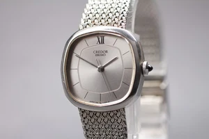 1993 [Exc+5] Vintage Seiko Credor 1421-5020 Quartz Silver Ladies Watch JAPAN - Picture 1 of 10