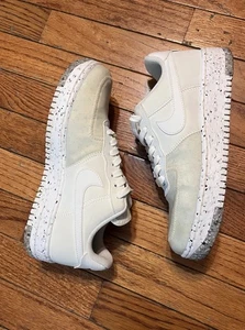 Women’s White Nike Air Force One AF1 Crater Summit Recycled Sole 7 No Creases! - Picture 1 of 13