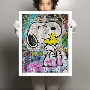 Snoopy Always be Friends – Print Limited Edition on paper, Giclee Print, Pop Art - Picture 1 of 3