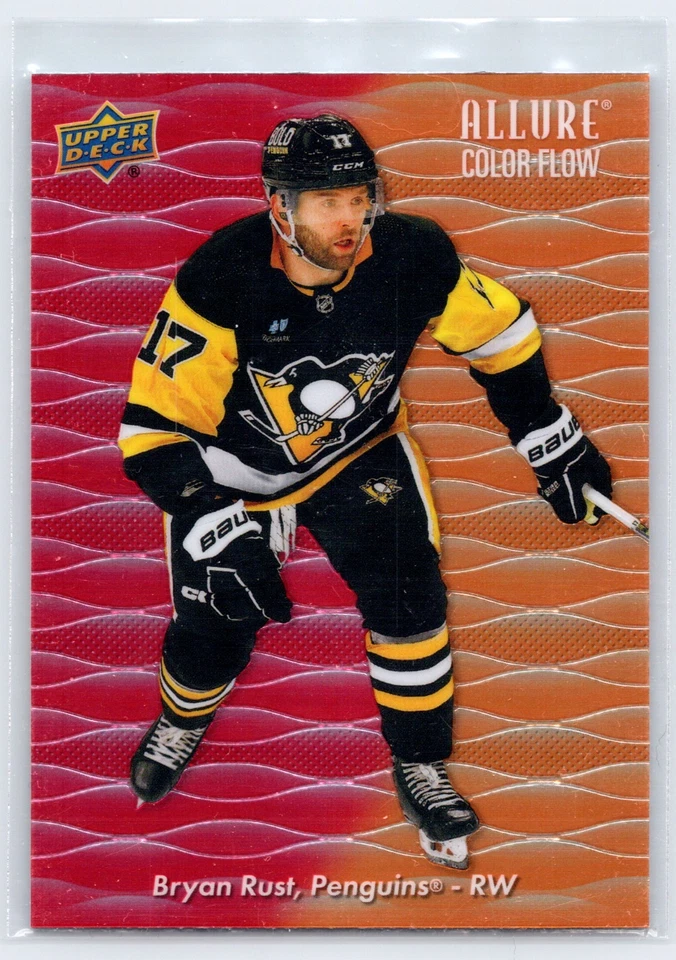 Bryan Rust 2023-24 Upper Deck Allure Red-Orange Color Flow #CF-7 - Image 1 of 2