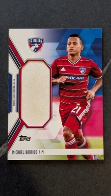 2017 Topps MLS Jumbo Relic #JR-MBA Michael Barrios FC Dallas /60 - Image 1 of 4