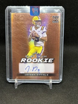 2024 Leaf Electrum  Rookie Autographs Jayden Daniels #RA-JD1 Bronze /59 (AU, RC) - Image 1 of 2