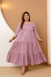 Beatiful Indian Rayon Plus Size Gown XXL to 10 XL - Picture 1 of 4