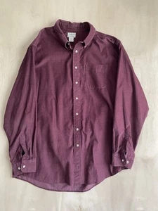 LL Bean Hemd Herren XL Tall Rot Langarm Button Down Cord Einfarbig Tasche - Bild 1 von 5