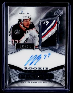 2022-23 Upper Deck Premier Rookie Auto Patch #AR-NB Nick Blankenburg /249 LOGO ! - Picture 1 of 3