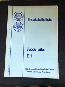 Ersatzteilliste Hercules DKW Accu Bike E1 - Imagen 1 de 1