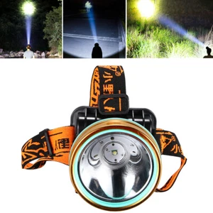 Super Bright Waterproof Head Torch Headlight LED USB Rechargeable Work Headlamp - Picture 1 of 12
