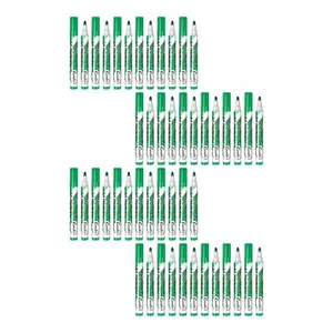 48 x White Board Markers 3mm Bullet Tip Green Pens Quick Dry Office Classroom - Picture 1 of 6