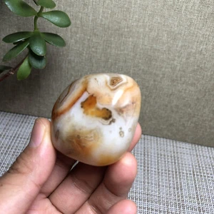 Crazy Lace SILK Banded Agate Polish Crystal Tumbled Stone Madagascar 79g A2979 - Picture 1 of 15