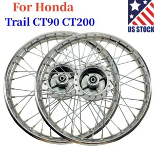 FRONT REAR WHEEL RIM & HUB & SPOKES FOR HONDA CT200 CT90 TRAIL CT 90 K0-K5 TRAIL - Picture 1 of 8