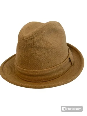Vintage Dobbs Fifth Avenue Fedora Band Feathers Snap Rim Saddle Brown 7 1/8 Men - Image 1 of 4