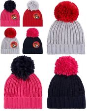 NEW Kids Boys Girls Winter Warm Soft Large Bright Bobble Hat Pom Pom Knitted 4-8