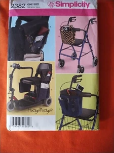 Simplicity #2382 Scooter/Electric Wheelchair/Walker Bag Sewing Pattern Uncut/New - Picture 1 of 2
