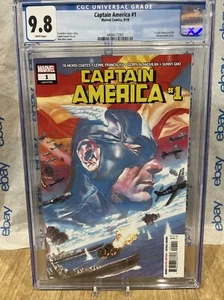 CAPTAIN AMERICA #1 CGC 9.8! ALEX ROSS WRAPAROUND COVER! Graded Comic New Slab - Picture 1 of 3