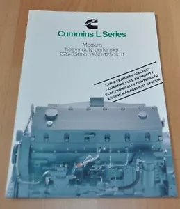 1993 Cummins L Series Engine Truck Brochure Prospekt - Picture 1 of 4