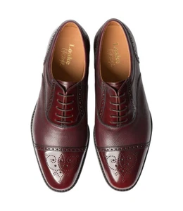 Woodstock burgunderfarben poliert zweifarbig Oxford Brogue Schuh von Loake (G Fit) nur 179 £ - Bild 1 von 3