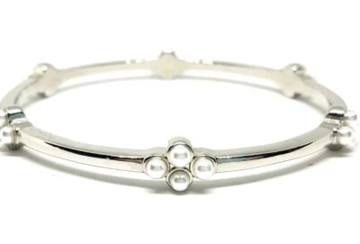 Brazalete Brazalete Lia Sophia “Cuento de Hadas” Tono Plata con Perlas de Imitación Talla M Foto 1 de 3