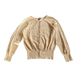 I Love Gorgeous Girl Cardigan Gold Sparkle Long Sleeve MOP Button Size 8-9 - Picture 1 of 11