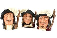 Royal Doulton Toby Jug THREE MUSKETEERS Character 3 pc Figural 4” England Vtg