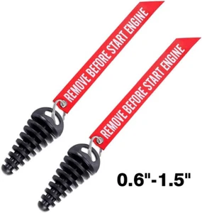 2 Pack Muffler Exhaust Wash Plug 0.6"-1.5" Motorcycle Dirt Bike Streamer Rubber - Picture 1 of 6