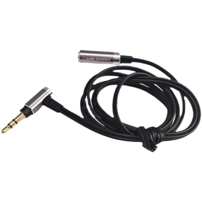 Cable de extensión de auriculares negro de 3 m/10 pies para teléfono inteligente Audio Technica Foto 1 de 4