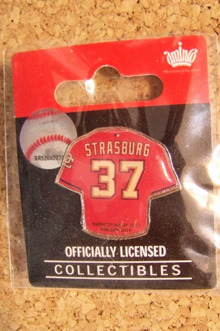 Stephen Strasburg Washington Nationals jersey red lapel pin Cover