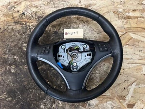 BMW 2006-2013 E9X 3 SERIES BLACK LEATHER STEERING WHEEL OEM 3051626 - Picture 1 of 9