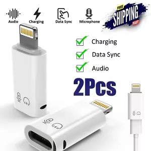 2x USB C Female to 8-pin connector Male Adapter For iPhone 16/15/14/13/12/11/XR - Picture 1 of 10