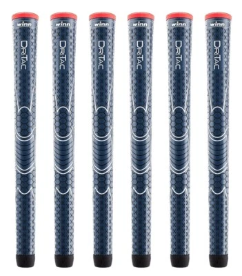 6 件套 Winn Dri-tac 标准尺寸,海军蓝,高尔夫握把 5DT-NB — 第 1/4 张图片