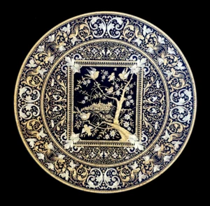 Beautiful Vintage Toledo Damascene Spain Collector Plate, With 24 ct Gold - Picture 1 of 3