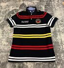 Tommy Hilfiger Shirt Men's Color Block Stripe Vintage Polo German Patch