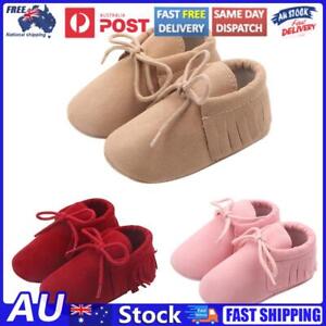 Newborn Baby Boys Girl PU Leather Moccasins Tassel Soft Sole Non-slip Shoes