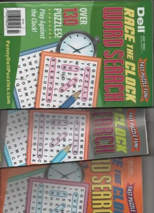 Lot of 3 Race The Clock Word Search Circle Puzzles Books May, July, Sept 2023 - Picture 1 of 1