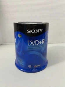 Sony DVD+R 4,7GB 120min 1-16X Recordable Blank Video Discs 100 Pack NEU VERSIEGELT! - Bild 1 von 5