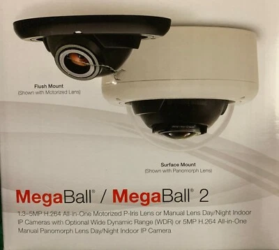 Dome IP 3MP Camera, Arecont Vision MegaBall2 AV3145DN-3310D-LG, Indoor, NEW - Image 1 of 2