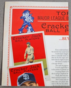 Inserto promozionale carta baseball Topps Crack Jack Keith Olbermann 2004 - Foto 1 di 2