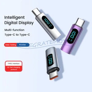 LED Display PD 100W USB C to Type C Adapter Type-C Male to Female Converter - Bild 1 von 20