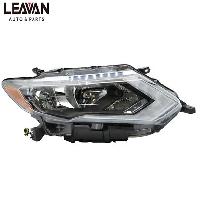 For Nissan Rogue 2017-2019 Headlights Headlamps Assembly Halogen W/LED DRL Right - Image 1 of 4