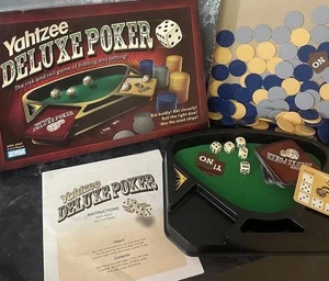 Yahtzee Deluxe Poker Game Parker Brothers Hasbro 2005 Complete & Good Condition - Picture 1 of 11