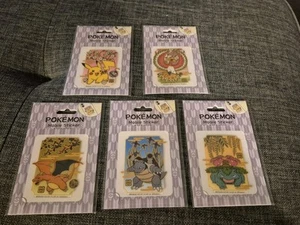 Pokemon Center Mobile Sticker 5 Stück Komplett Set Pikachu Charizard Japan - Bild 1 von 7