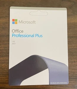 Microsoft Office Professional Plus 2021 Retail 1PC Windows product card Lifetime - Picture 1 of 3