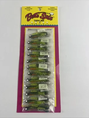 Betts 1/16 Oz Beetle Spin Chartreuse Crawfish Glitter Card of 12 Foto 1 de 3