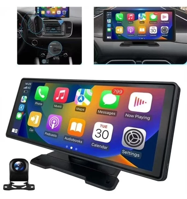 9.3" 1 ch dash cam back up camera car rv tuck Wireless Carplay Car Android Auto - Image 1 of 4